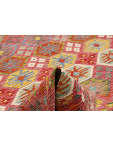 Rug Kilim Afghanistan 203x298 Pink Red Yellow B