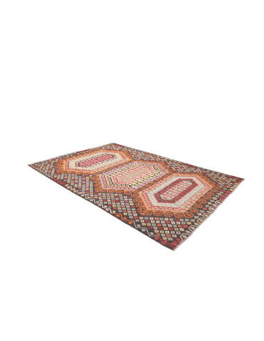 Rug Kilim Afghanistan 201x290 Dark Brown Multic