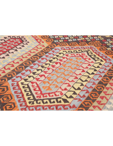 Rug Kilim Afghanistan 201x290 Dark Brown Multic