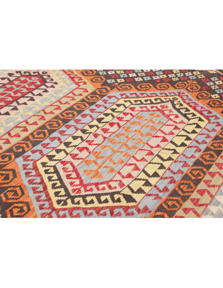 Rug Kilim Afghanistan 201x290 Dark Brown Multic
