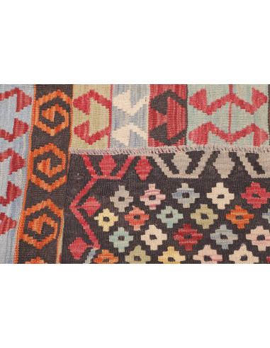Rug Kilim Afghanistan 201x290 Dark Brown Multic
