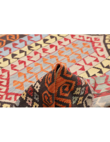Rug Kilim Afghanistan 201x290 Dark Brown Multic