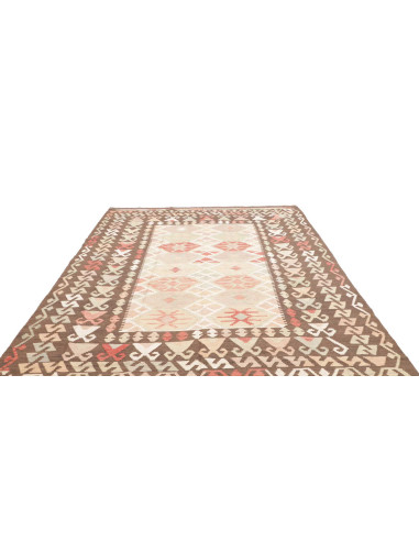 Tappeto Kilim Afghanistan 204x292 Marrone Beige