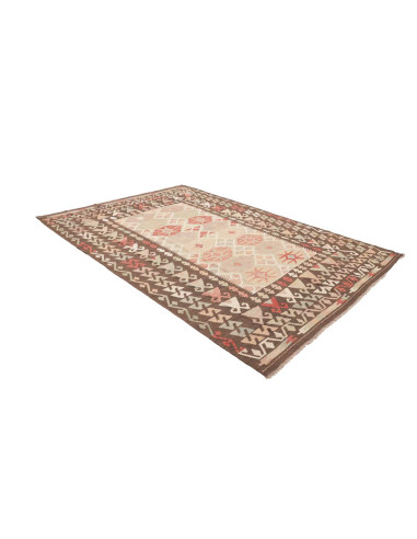 Tappeto Kilim Afghanistan 204x292 Marrone Beige