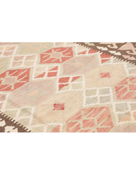 Tappeto Kilim Afghanistan 204x292 Marrone Beige