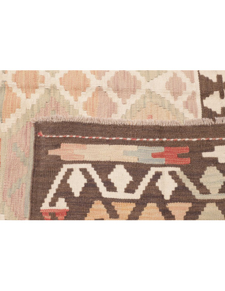 Tappeto Kilim Afghanistan 204x292 Marrone Beige
