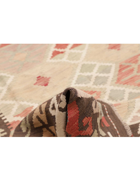Tappeto Kilim Afghanistan 204x292 Marrone Beige