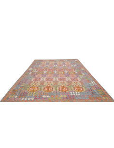 Tappeto Kilim Afghanistan 247x351 Grigio Azzurr 2