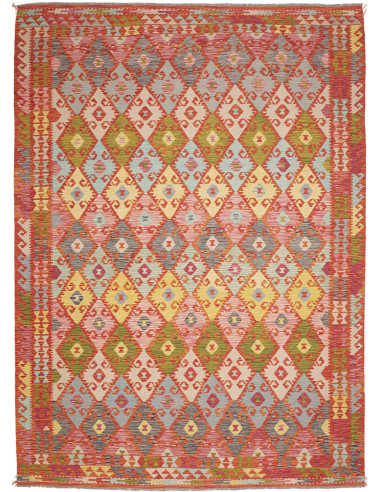 Tappeto Kilim Afghanistan 248x345 Rosso Terraco