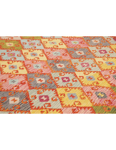 Tappeto Kilim Afghanistan 248x345 Rosso Terraco