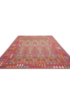 Tappeto Kilim Afghanistan 249x350 Rosso Multico 2