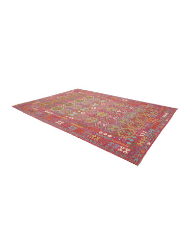 Tappeto Kilim Afghanistan 249x350 Rosso Multico