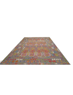 Tappeto Kilim Afghanistan 253x349 Blu Grigio Ar 2