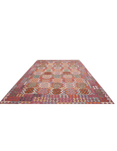 Tappeto Kilim Afghanistan 255x344 Viola Rosso A 2