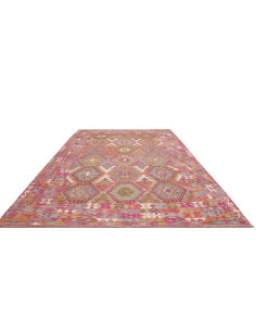 Tappeto Kilim Afghanistan 255x345 Rosa Corallo 2