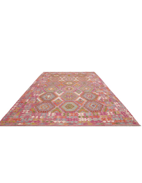 Tappeto Kilim Afghanistan 255x345 Rosa Corallo