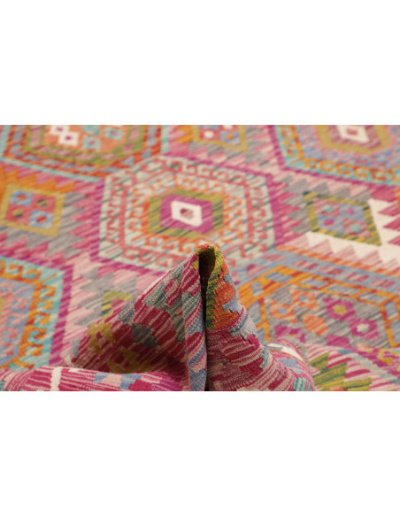 Tappeto Kilim Afghanistan 255x345 Rosa Corallo