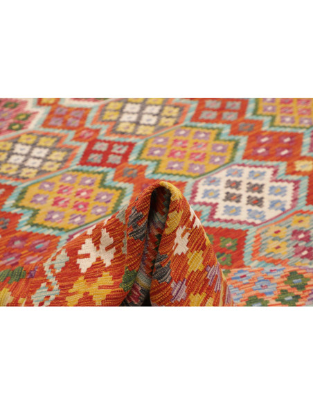 Tappeto Kilim Afghanistan 256x350 Rosso Terraco