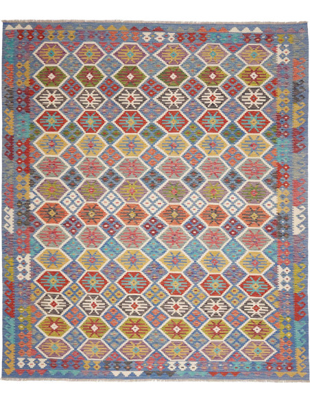 Rug Kilim Afghanistan 256x299 Blue Red Yellow G