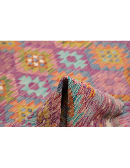 Rug Kilim Afghanistan 256x299 Purple Teal Orang