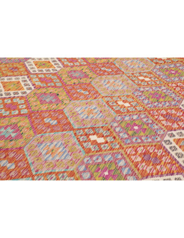 Tappeto Kilim Afghanistan 262x352 Rosso Terra A