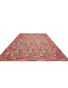 Tappeto Kilim Afghanistan 263x357 Rosso Arancio 2