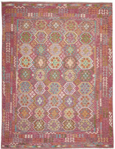 Tappeto Kilim Afghanistan 266x343 Magenta Rosa