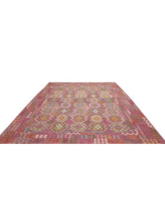 Tappeto Kilim Afghanistan 266x343 Magenta Rosa 2