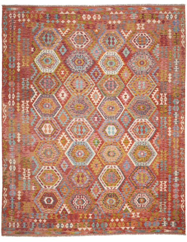 Rug Kilim Afghanistan 305x388 Rust Red Sky Blue