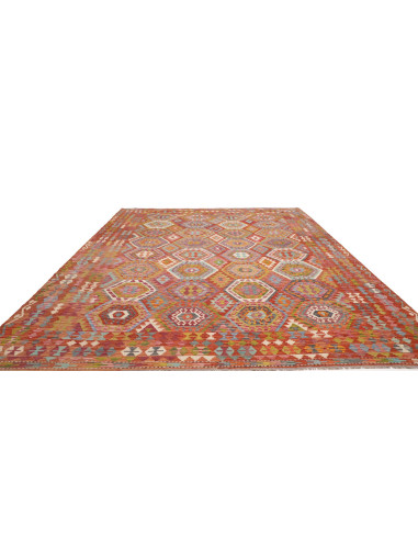 Rug Kilim Afghanistan 305x388 Rust Red Sky Blue