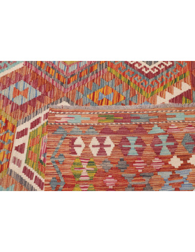Rug Kilim Afghanistan 305x388 Rust Red Sky Blue