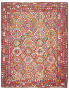 Tappeto Kilim Afghanistan 309x384 Rosso Magenta