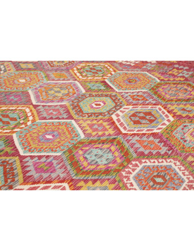 Rug Kilim Afghanistan 309x384 Magenta Red Ocher
