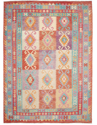 Tappeto Kilim Afghanistan 248x341 Rosso Arancio