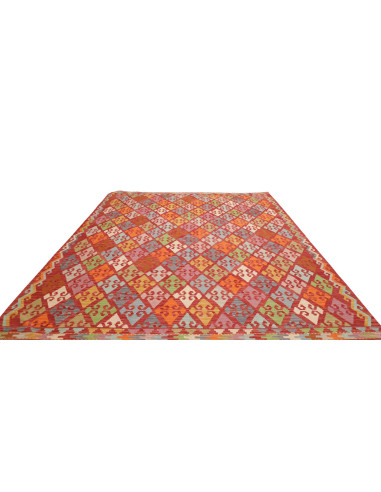 Tappeto Kilim Afghanistan 258x292 Rosso Bordeau