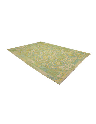 Rug Kilim Afghanistan 252x344 Acid Green Mint G