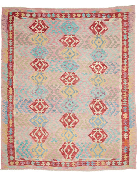 Rug Kilim Afghanistan 239x288 Light Pink Red Tu