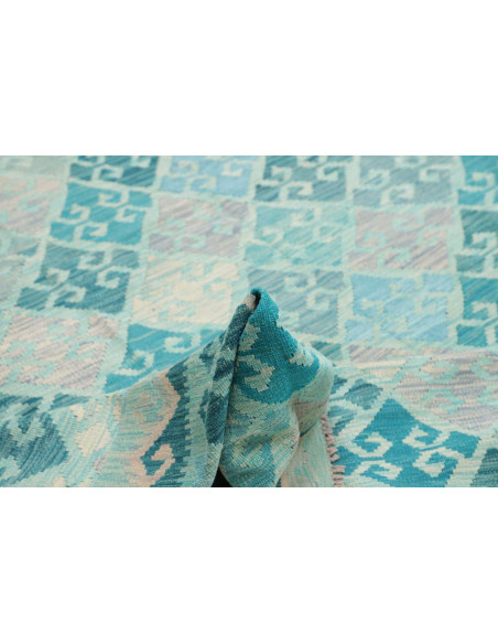 Rug Kilim Afghanistan 251x302 Turquoise Blue Aq