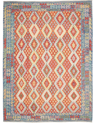 Rug Kilim Afghanistan 255x343 Red Orange Blue Y