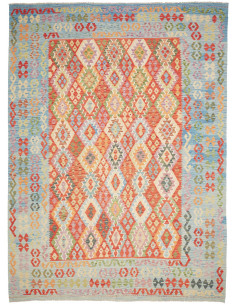 Tappeto Kilim Afghanistan 256x353 Azzurro Coral