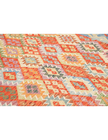 Tappeto Kilim Afghanistan 256x353 Azzurro Coral