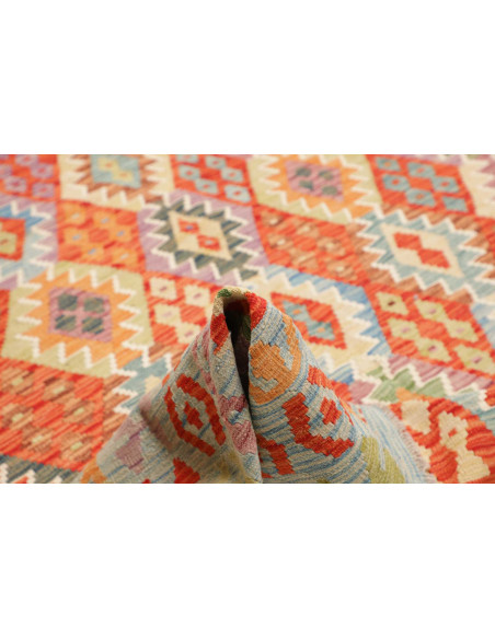 Rug Kilim Afghanistan 256x353 Light Blue Coral