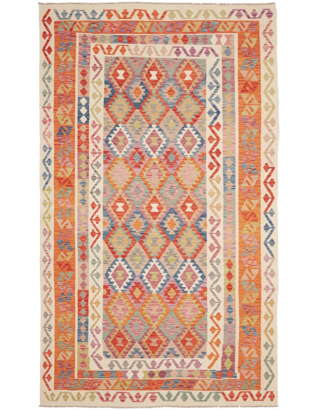 Rug Kilim Afghanistan 198x338 Orange Beige Red