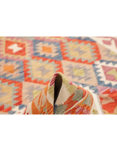 Tappeto Kilim Afghanistan 198x338 Arancione Bei