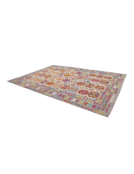 Tappeto Kilim Afghanistan 253x353 Blu Cielo Fuc