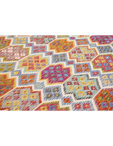 Tappeto Kilim Afghanistan 253x353 Blu Cielo Fuc
