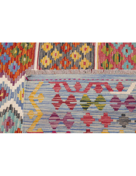 Tappeto Kilim Afghanistan 253x353 Blu Cielo Fuc