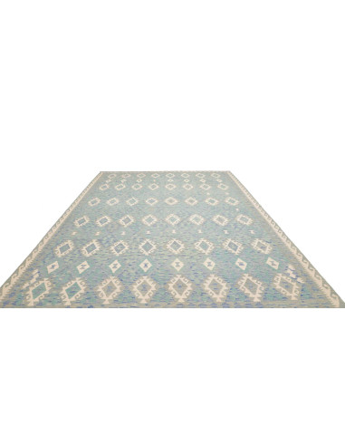 Rug Kilim Afghanistan 266x352 Blue Azure Cream
