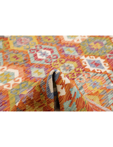 Tappeto Kilim Afghanistan 276x345 Arancio Bruci