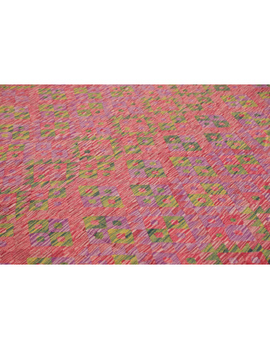Tappeto Kilim Afghanistan 282x364 Rosso Fucsia
